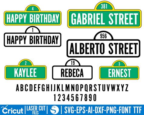 street sign svg street sign personalize street sign clipart etsy