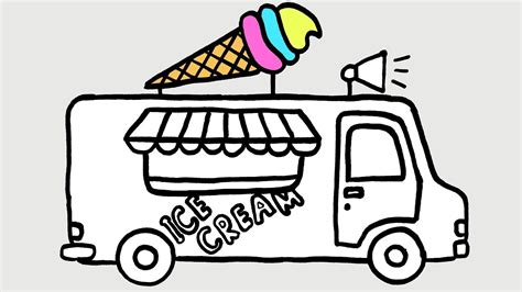 draw  ice cream truck  kids ice cream car drawing  art