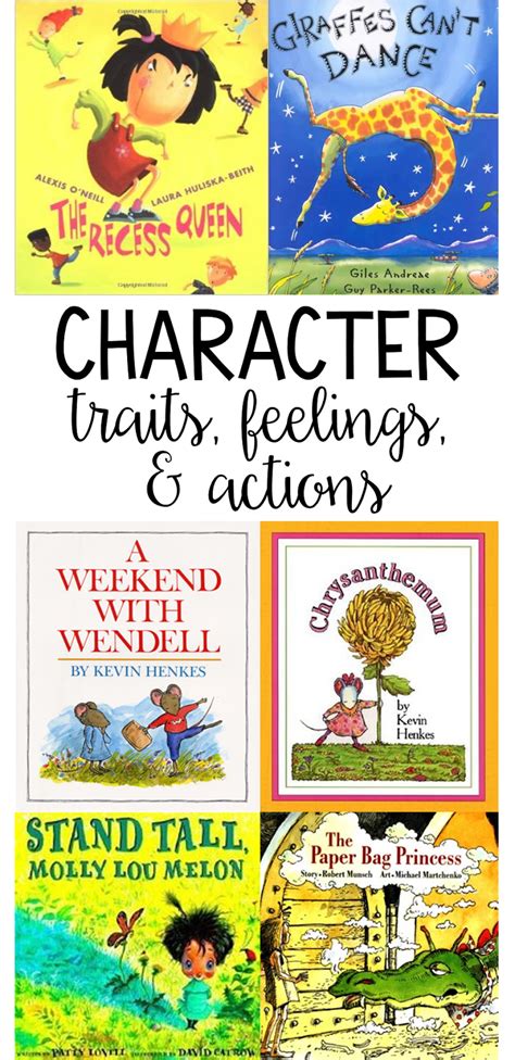 books  teach character traits feelings  actions susan jones