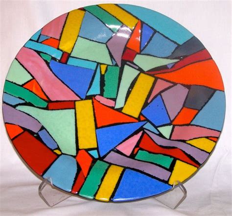 Mosaic Fused Glass Plate By Starfireglassworksco On Etsy 225 00 Glas