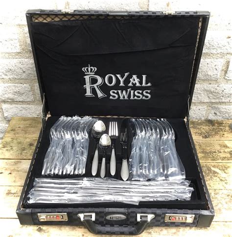 royal swiss  person  piece cutlery  luxury case catawiki