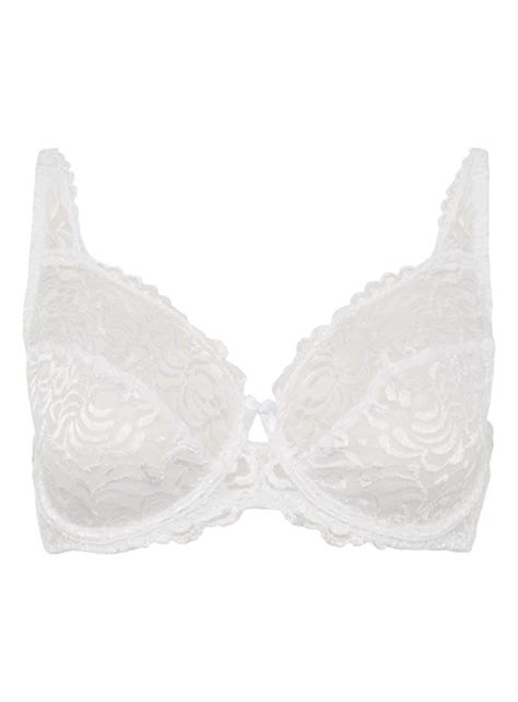 womens white floral lace underwired bra tu clothing