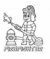 Firefighter Fireman Bombeiros Colorironline Relacionadas sketch template