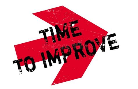 time  improve stamp stock vector illustration  correct