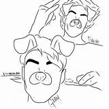 Coloring Pages Dolan Twins Cartoon Template sketch template