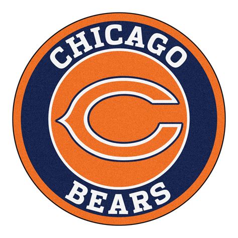 nfl chicago bears roundel mat  diameter chicago bears nfl