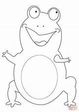 Frog Coloring Cartoon Pages Frogs Printable sketch template