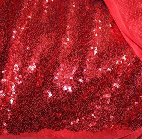 red sequin fabric red full sequins fabric crimson red glitz etsy