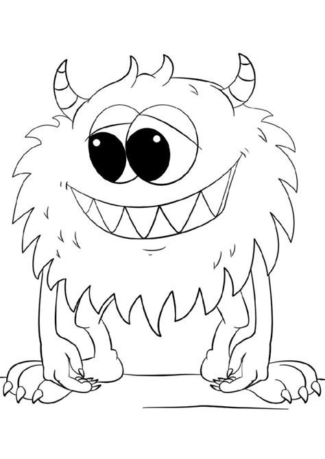 review   color monster coloring pages
