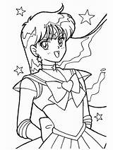 Sailor Coloring Pages Mars Moon Mini Cute Popular sketch template