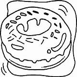 Coloring Pages Donut Donuts Template Food sketch template