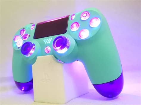 custom newly released ps dualshock  controller  sony  color design model blue sky purple
