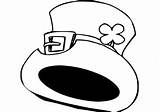 Hat Leprechaun Coloring Drawing Off sketch template
