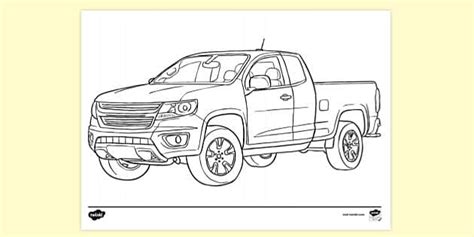 car truck colouring page colouring sheets twinkl