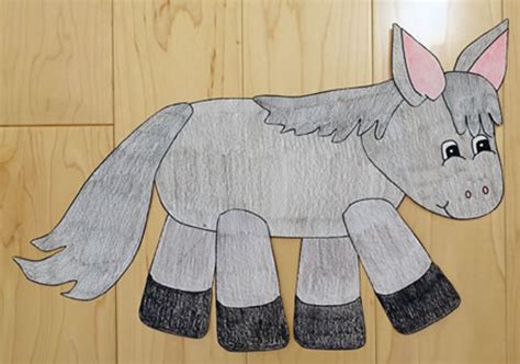 donkey paper craft