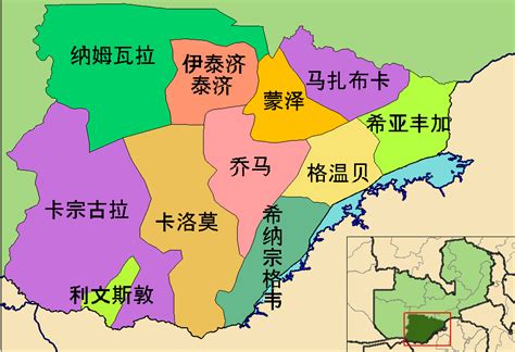 southern province zambia districts zh mapsofnet