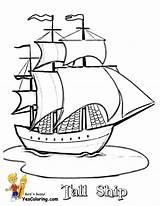 Coloring Ships Sailing Ship Old Pages Drawing Mayflower Tall Paul Drawings Print Getdrawings Designlooter 1200px 26kb sketch template