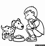 Coloring Feeding Pages Dog Drawing Food Time Puppy Pets Online Animals Thecolor 2009 Gif Being sketch template