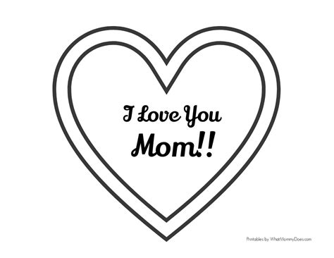printable  love  mom coloring pages  mommy
