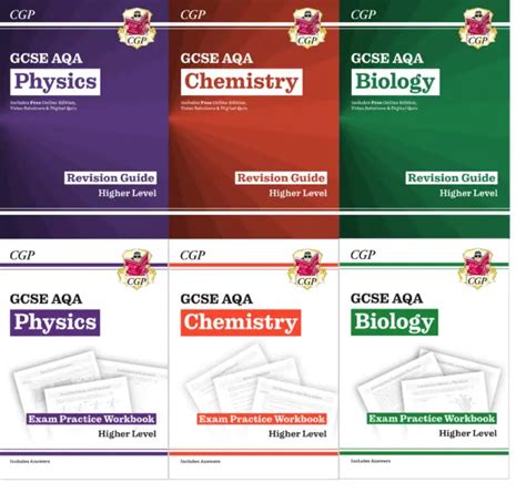 cgp gcse aqa triple science biology chemistry physics revision
