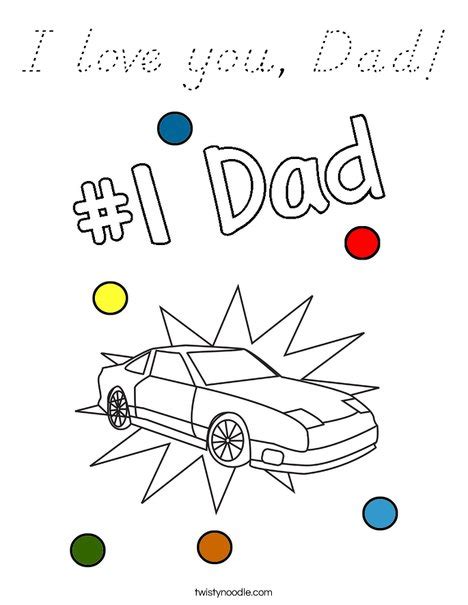 love  dad coloring page dnealian twisty noodle