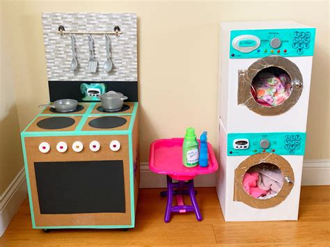 diy cardboard kitchen play set ehowcom diy kids toys cardboard