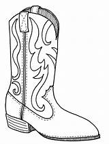 Boot Drawing Hiking Boots Cowboy Getdrawings Coloring Pages sketch template