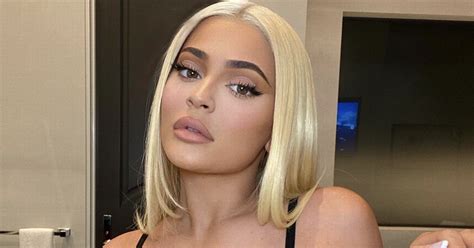 Kylie Jenner Poses In Sexy See Through Bra As She Unveils New Platinum