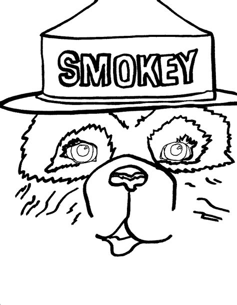 smokey bear coloring pages coloring home