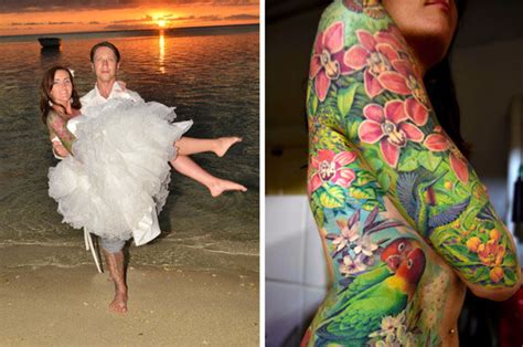 Woman With Full Body Tattoo Weds Artist After Spending £6 000 On The
