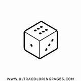 Coloring Dice Pages Cube sketch template
