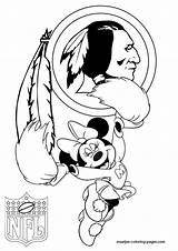 Coloring Pages Washington Redskins Nfl Minnie Mouse Print Browser Window sketch template