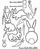 Paskah Kartun Counting Kolorowanki Buku Mewarna Wielkanocne Wydruku Wszystkie Coloringhome Bunnies Count sketch template