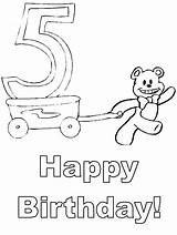 Coloring Pages Birthday Birthdays 5th Happy Bday1 Boy Coloringpagebook Advertisement sketch template