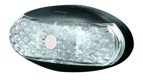 roadvision white marker clearance front led light multi volt   dc systems clear lens
