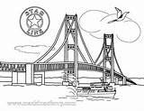 Bridge Mackinac Coloring Clipart Drawing Bridges Pages Michigan Ruby Island Mackinaw Svg Outline Line Draw Clipground Colouring Sketch State Office sketch template