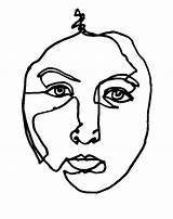 Line Drawing Continuous Face Portrait Clipartmag Beginners sketch template