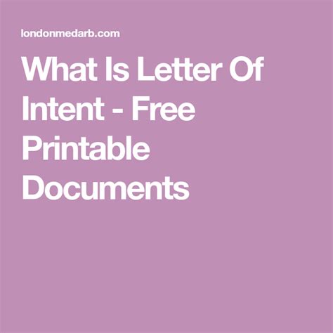 letter  intent  printable documents   letter