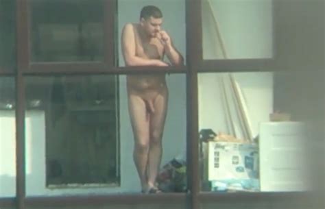 caught naked on balcony