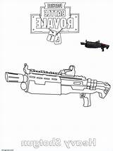 Fortnite Arme Coloriage Jecolorie Shotgun sketch template