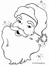 Santa Claus Coloring Christmas Pages Face Printable Happy Pencil Sketch Merry Kids Drawing Colouring Sheets Print Clipart Outline Fun Gif sketch template