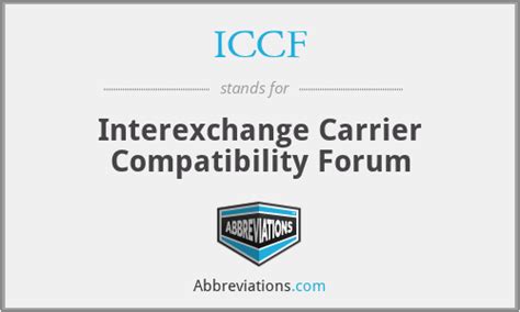 iccf interexchange carrier compatibility forum