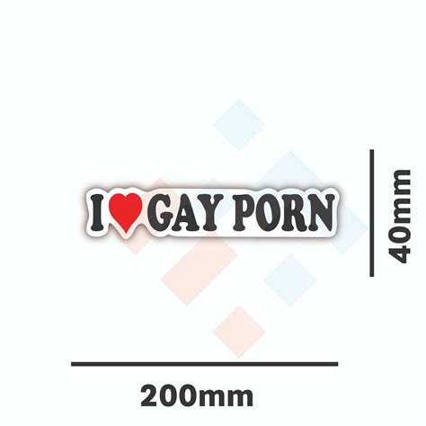 I Love Gay Porn Sticker Prank Mates Car Joke Gay Pride Decal Car Window