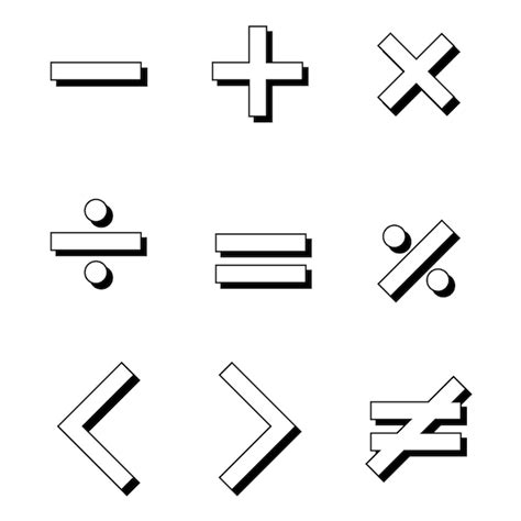 premium vector math symbols