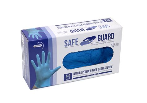 buy safeguard nitrile exam gloves powder  medical grade gloves