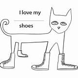 Pete Cat Coloring Pages Shoes Printable His Printables Momjunction Little Cats Loves Activities Buttons Preschool Groovy Ones sketch template