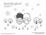 Pages Twin Coloring Little Stars Star Sanrio Apple Cute Colouring Kitty Hello Visit sketch template