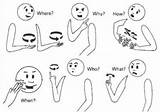 Makaton Words Signs Sign Language Printable Asl Chart Bsl Questions Question Who sketch template