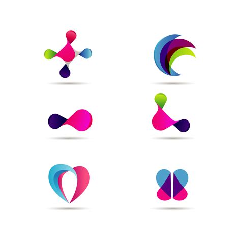colorful creative digital dynamic logo design set  vector art  vecteezy