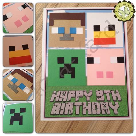minecraft birthday card  supermums craft fair minecraft birthday